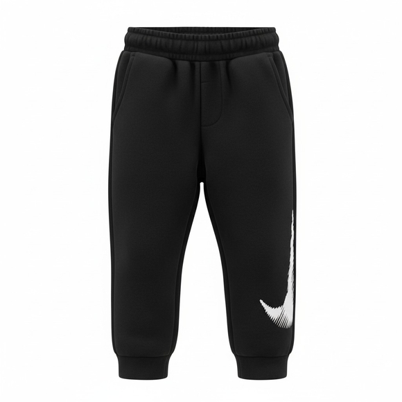 Nike Kids Gray Hoodie and Black Joggers Set - Picture 3 of 4